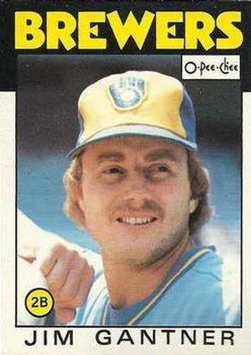 #51 Jim Gantner - Milwaukee Brewers - 1986 O-Pee-Chee Baseball