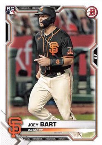 #51 Joey Bart - San Francisco Giants - 2021 Bowman Baseball