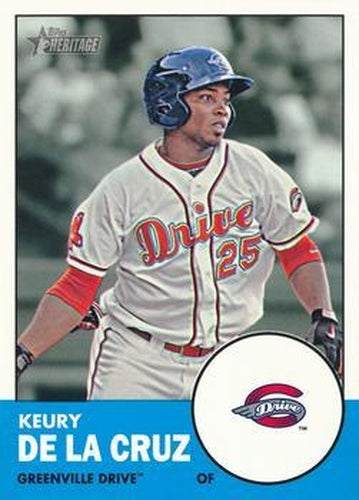 #51 Keury De La Cruz - Greenville Drive - 2012 Topps Heritage Minor League Baseball