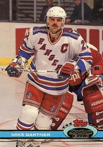 #51 Mike Gartner - New York Rangers - 1991-92 Stadium Club Hockey