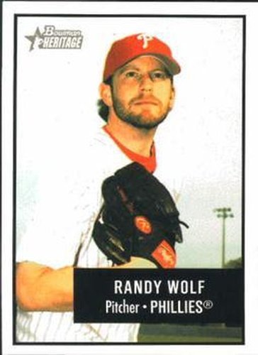 #51 Randy Wolf - Philadelphia Phillies - 2003 Bowman Heritage Baseball