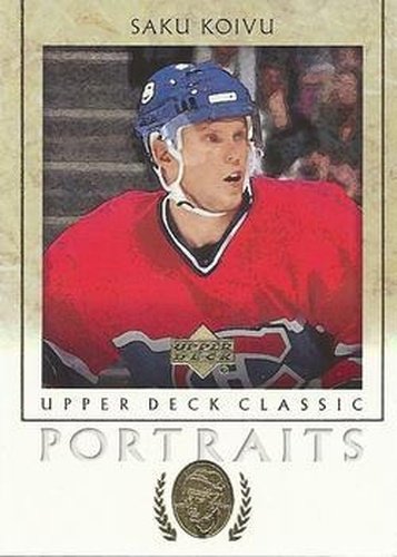 #51 Saku Koivu - Montreal Canadiens - 2002-03 Upper Deck Classic Portraits Hockey