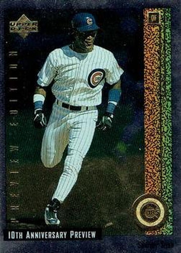#51 Sammy Sosa - Chicago Cubs - 1998 Upper Deck - 10th Anniversary Preview Baseball