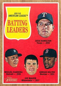#51 Josh Hamilton / Miguel Cabrera / Joe Mauer / Adrian Beltre - Texas Rangers / Detroit Tigers / Minnesota Twins / Boston Red Sox - 2011 Topps Heritage Baseball