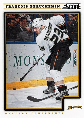 #51 Francois Beauchemin - Anaheim Ducks - 2012-13 Score Hockey