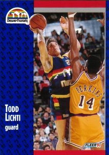 #51 Todd Lichti - Denver Nuggets - 1991-92 Fleer Basketball