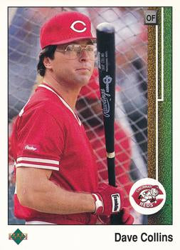#351 Dave Collins - Cincinnati Reds - 1989 Upper Deck Baseball