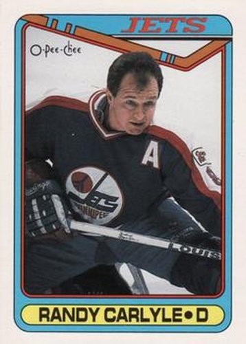#51 Randy Carlyle - Winnipeg Jets - 1990-91 O-Pee-Chee Hockey