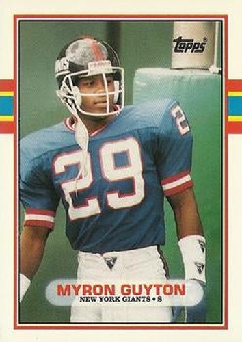#51T Myron Guyton - New York Giants - 1989 Topps Traded Football