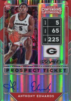 #51c Anthony Edwards - Georgia Bulldogs - 2020 Panini Contenders Draft Picks Basketball