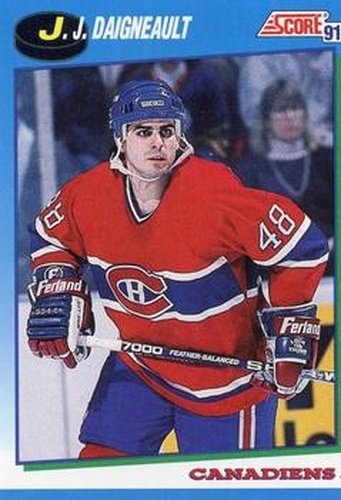 #520 J.J. Daigneault - Montreal Canadiens - 1991-92 Score Canadian Hockey
