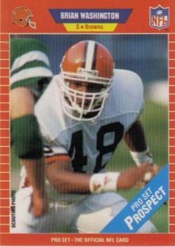 #520 Brian Washington - Cleveland Browns - 1989 Pro Set Football