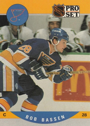 #520 Bob Bassen - St. Louis Blues - 1990-91 Pro Set Hockey