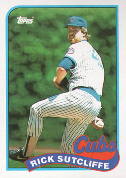 #520 Rick Sutcliffe - Chicago Cubs - 1989 Topps Baseball