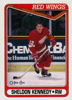 #520 Sheldon Kennedy - Detroit Red Wings - 1990-91 O-Pee-Chee Hockey