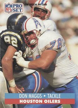 #520 Don Maggs - Houston Oilers - 1991 Pro Set Football