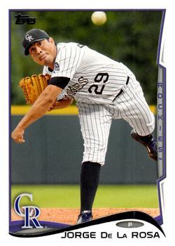 #520 Jorge De La Rosa - Colorado Rockies - 2014 Topps Baseball