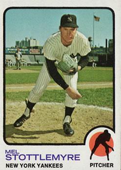 #520 Mel Stottlemyre - New York Yankees - 1973 Topps Baseball