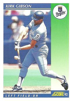 #520 Kirk Gibson - Kansas City Royals - 1992 Score Baseball