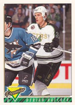 #520 Derian Hatcher - Dallas Stars - 1993-94 Topps Premier Hockey