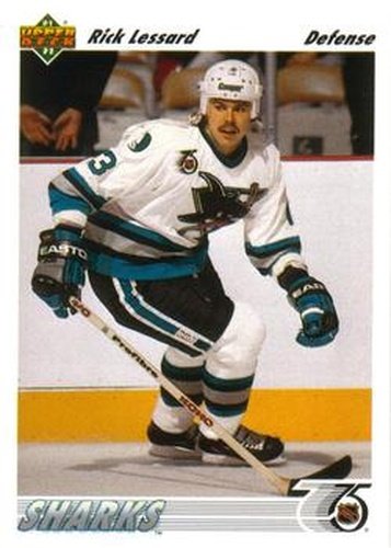#520 Rick Lessard - San Jose Sharks - 1991-92 Upper Deck Hockey