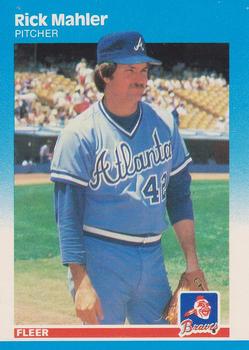 #520 Rick Mahler - Atlanta Braves - 1987 Fleer Baseball