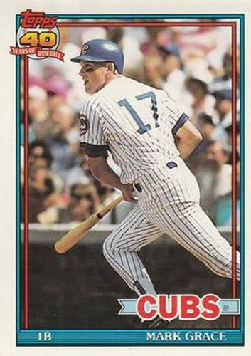 #520 Mark Grace - Chicago Cubs - 1991 O-Pee-Chee Baseball