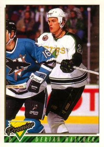 #520 Derian Hatcher - Dallas Stars - 1993-94 O-Pee-Chee Premier Hockey