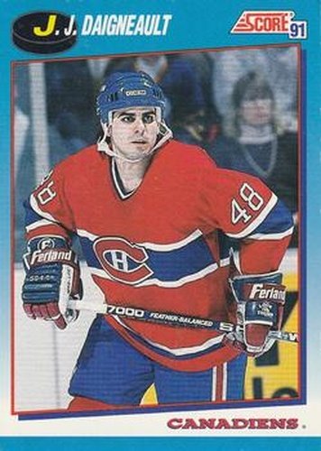 #520 J.J. Daigneault - Montreal Canadiens - 1991-92 Score Canadian Bilingual Hockey