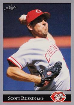 #521 Scott Ruskin - Cincinnati Reds - 1992 Leaf Baseball