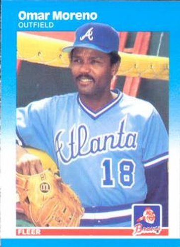 #521 Omar Moreno - Atlanta Braves - 1987 Fleer Baseball