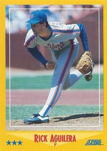 #521 Rick Aguilera - New York Mets - 1988 Score Baseball