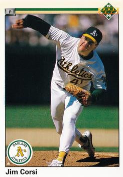 #521 Jim Corsi - Oakland Athletics - 1990 Upper Deck Baseball