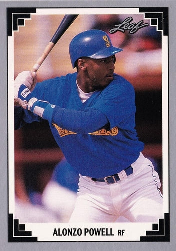 #521 Alonzo Powell - Seattle Mariners - 1991 Leaf Baseball
