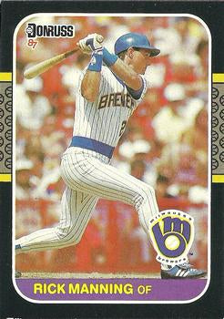 #521 Rick Manning - Milwaukee Brewers - 1987 Donruss Baseball