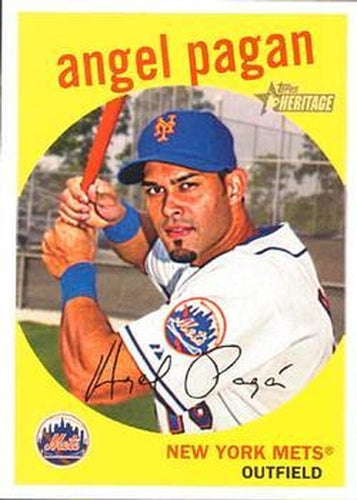 #521 Angel Pagan - New York Mets - 2008 Topps Heritage Baseball