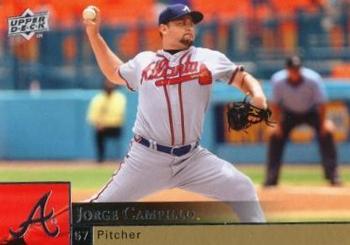#521 Jorge Campillo - Atlanta Braves - 2009 Upper Deck Baseball