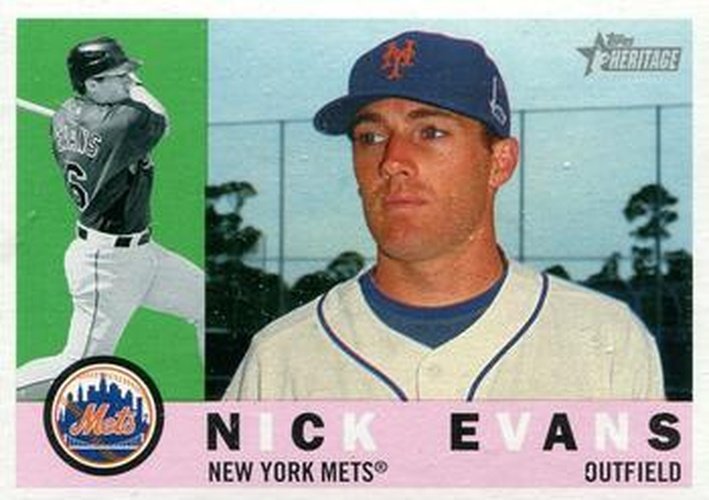 #521 Nick Evans - New York Mets - 2009 Topps Heritage Baseball