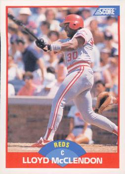 #521 Lloyd McClendon - Cincinnati Reds - 1989 Score Baseball