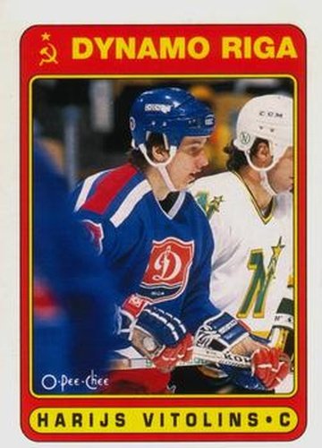 #521 Harijs Vitolinsh - Dinamo Riga - 1990-91 O-Pee-Chee Hockey