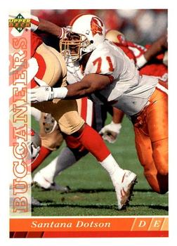 #521 Santana Dotson - Tampa Bay Buccaneers - 1993 Upper Deck Football