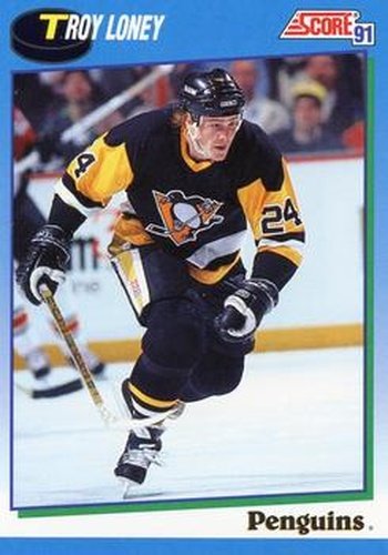 #522 Troy Loney - Pittsburgh Penguins - 1991-92 Score Canadian Hockey