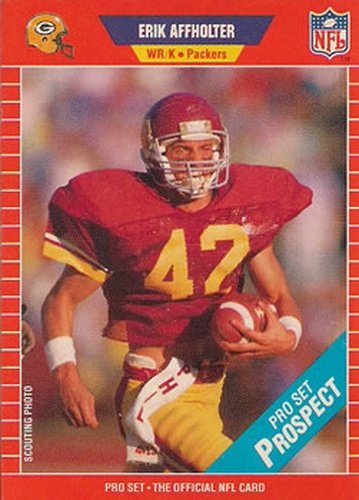#522 Erik Affholter - Green Bay Packers - 1989 Pro Set Football