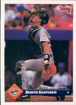#522 Benito Santiago - San Diego Padres - 1993 Donruss Baseball