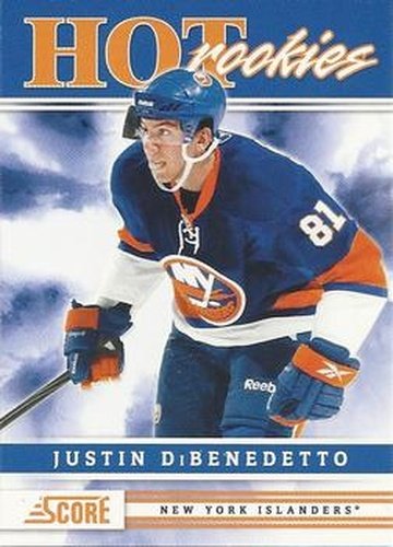 #522 Justin DiBenedetto - New York Islanders - 2011-12 Score Hockey