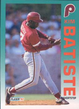 #522 Kim Batiste - Philadelphia Phillies - 1992 Fleer Baseball