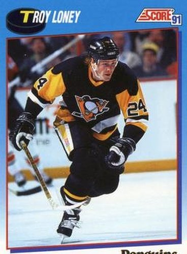 #522 Troy Loney - Pittsburgh Penguins - 1991-92 Score Canadian Bilingual Hockey