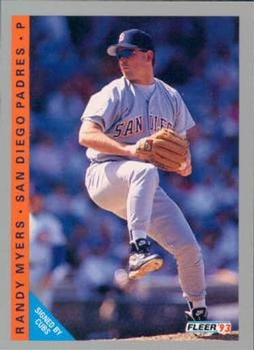 #522 Randy Myers - Chicago Cubs - 1993 Fleer Baseball