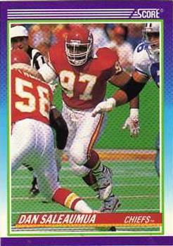 #522 Dan Saleaumua - Kansas City Chiefs - 1990 Score Football