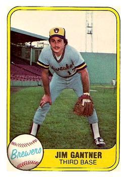 #522 Jim Gantner - Milwaukee Brewers - 1981 Fleer Baseball